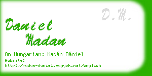 daniel madan business card